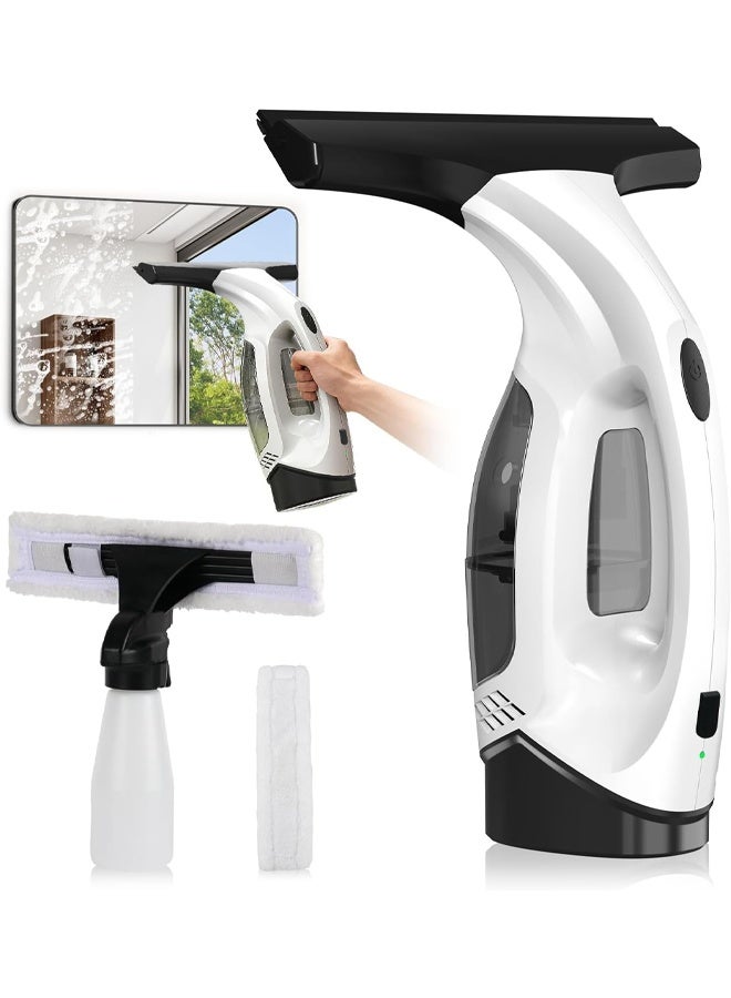 KORAX Window Vacuum Squeegee Cordless, 2000Pa Electric Window Cleaner Tool with 2200mAh & 150ml Water Collection Tank, Window Cleaning Kit Shower Squeegee for Glass Doors, Windows, Mirrors, Car (White) - Image 1